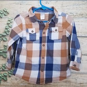H&M plaid boys shirt size11/2 - 2 yrs